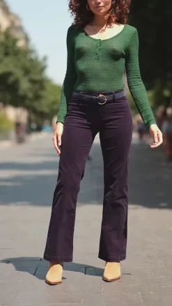 Femmes LA PETITE ÉTOILE Pantalons & Jeans|Pantalon Sonny Velours